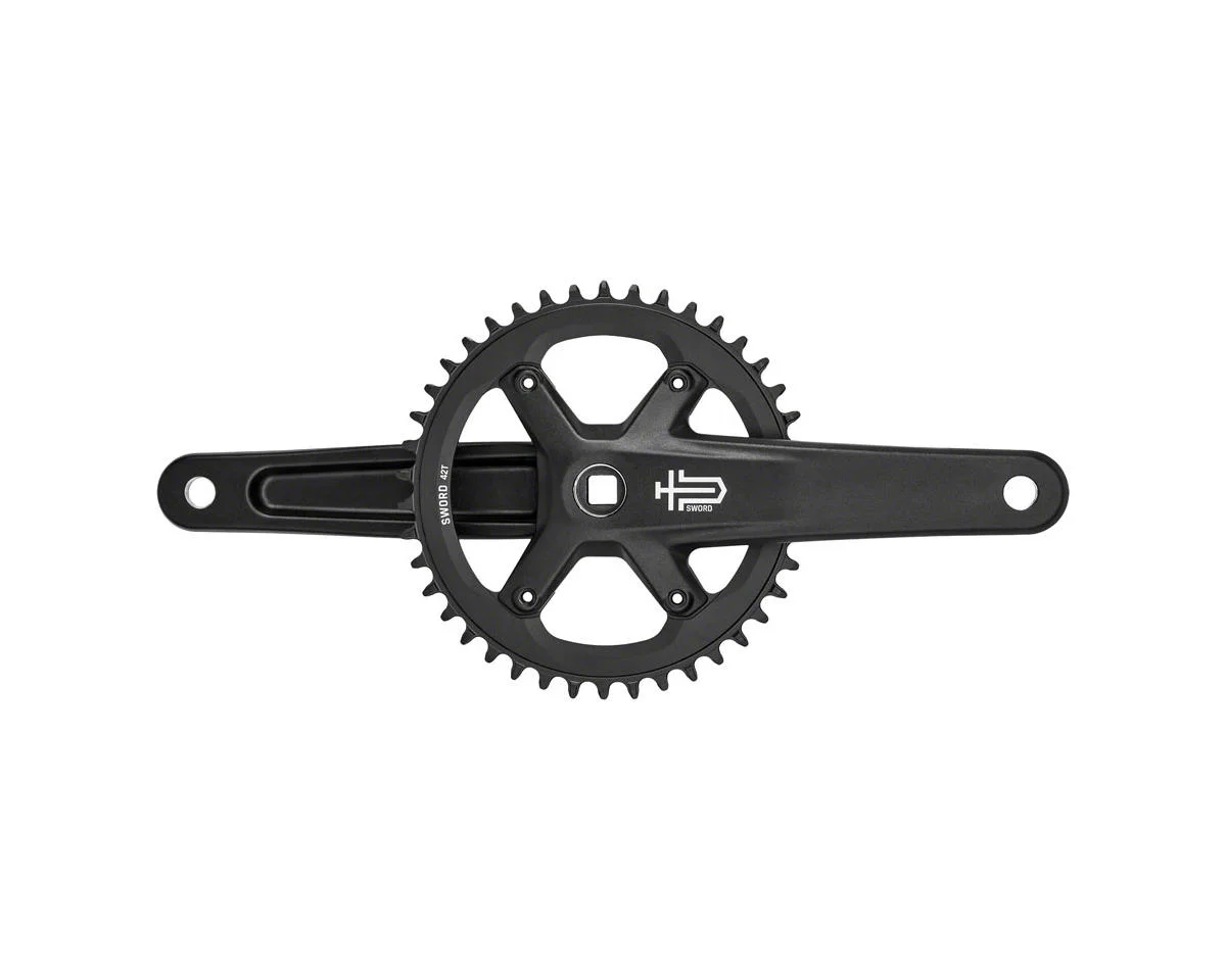 Microshift Sword Black 1x Crankset (Black) (1 x 9/10 Speed) (Square Taper) (165mm) (42T)